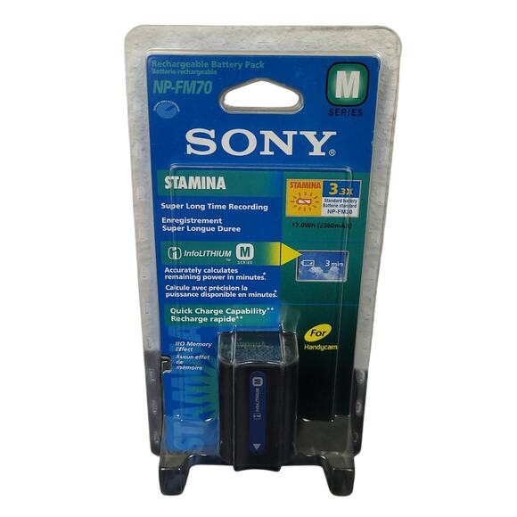 Sony NP-FM70 InfoLITHIUM M Series Rechargeable Battery Pack Camcorder OEM NEW - Picture 1 of 3